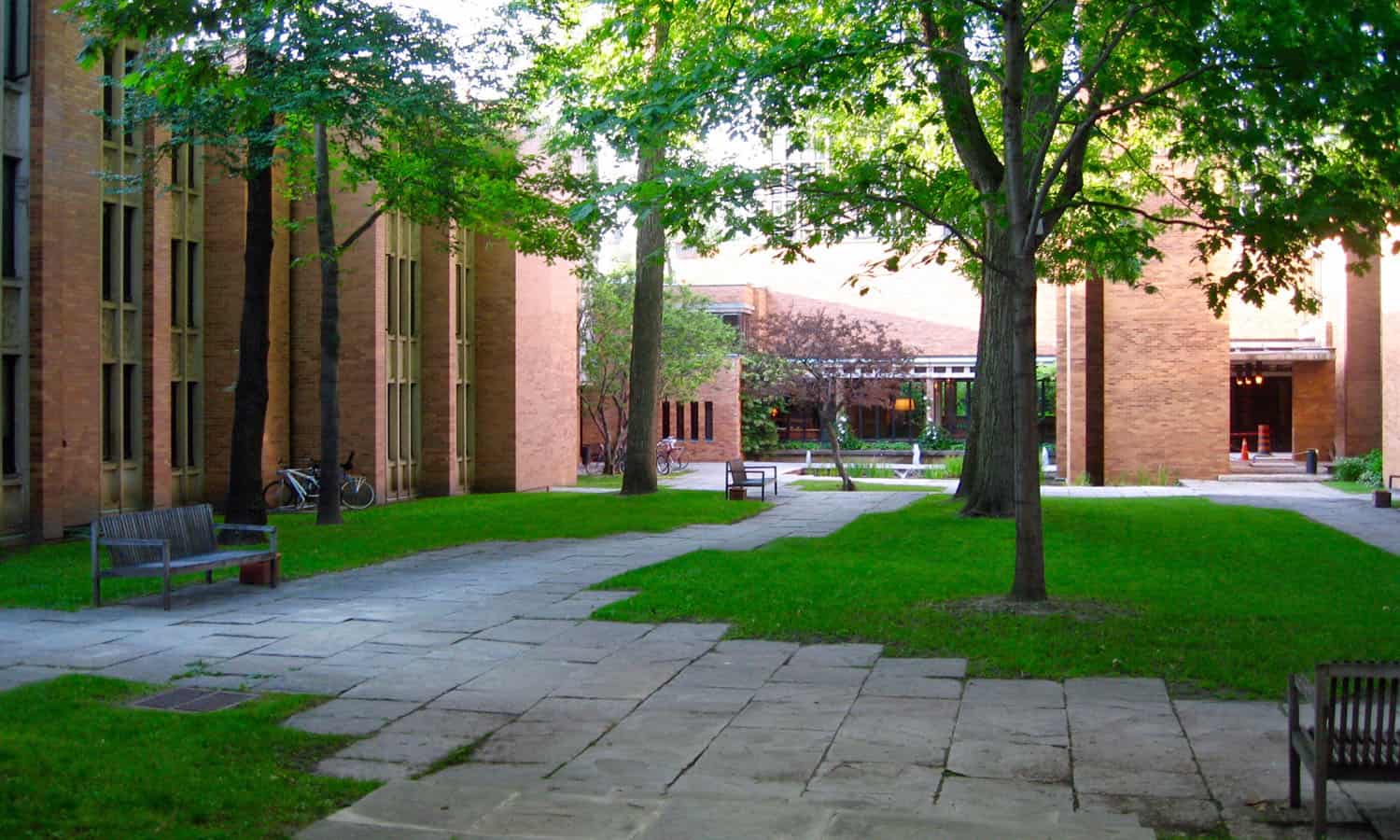 The initimate quadrange is a sanctuary within the urban campus