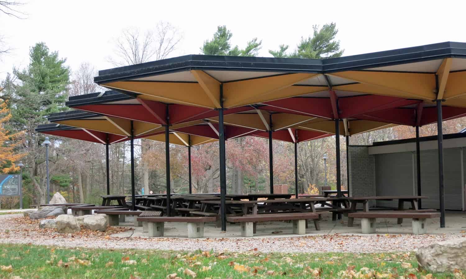 Looking north towards the refreshment pavilion