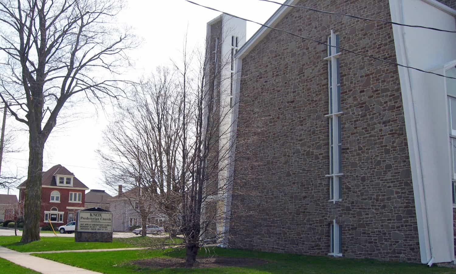 View of the church along Victoria Street North