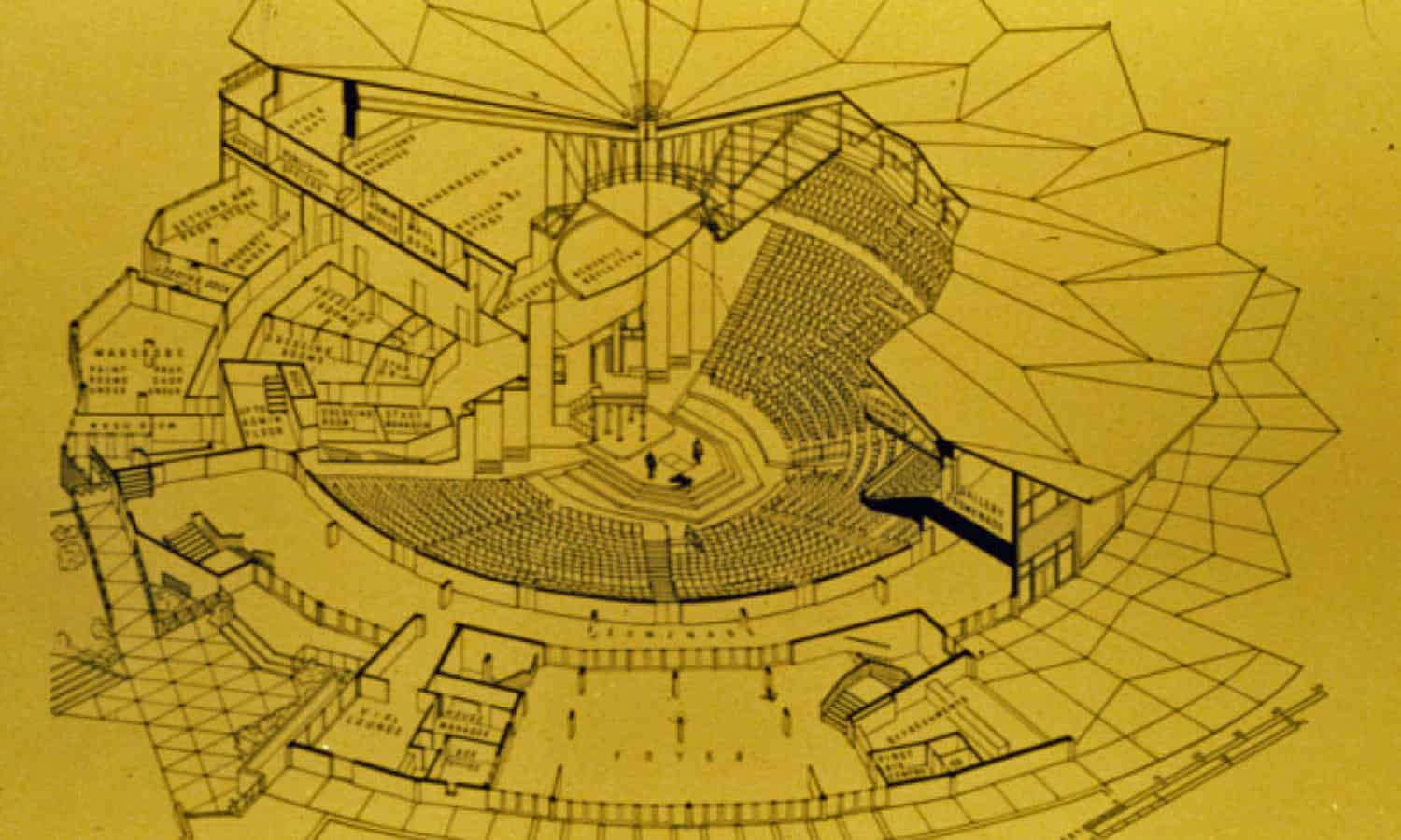 Cut-away isometric drawing, 1957, Hekman Digital Archive