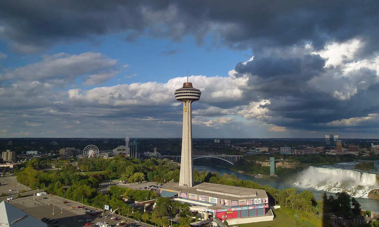 The 160m observation tower, a significant engineering achievement, is associated with tourism in the modern era. (Wikipedia - Hans Bernhard)