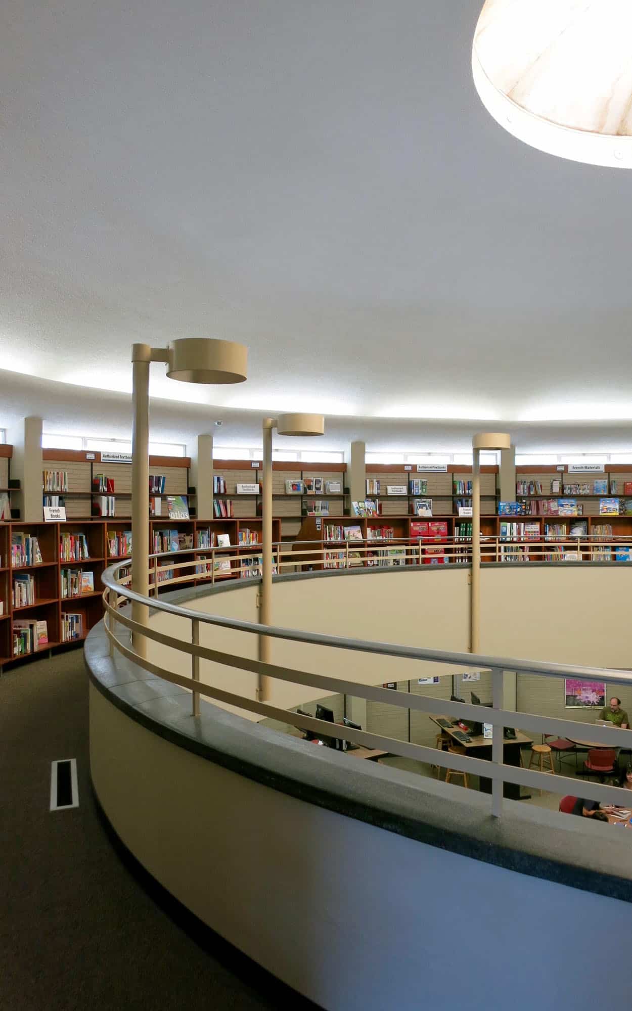 The double-height rotunda library characterized by diffuse light