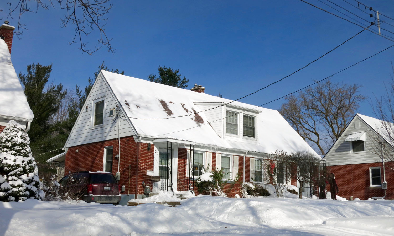 A rare semi-detached house located on Seneca Dr.